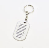 Serenity Prayer Keychain, Serenity Prayer Dogtag, Gift for Him, Gift For Her, Sympathy Gift, Recovery Gift, Recovery Support, Keyring Gift