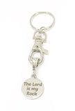 The Lord Is My Rock Keychain, Psalm 18:2 Bible Verse Gift for Her, Church Group Gift, Christian New Car Gift, Baptism Gift, Confirmation