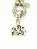 God First Keychain, New Car Gift for Her, Graduation Gift For Him, Moving Away Gift for Daughter, Going to College Gift for Son, Baptism