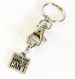 Motivational Keychain Gift, Clear Your Mind Of Can't Keychain Gift For Him, New Car Gift For Her, Direct Sales Team Encouragement Gift