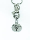 Asthma Medical ID Awareness Keychain, Asthma Keychain, Asthma Condition Awareness, Medical Notification Keychain, Asthma Keychain Gift