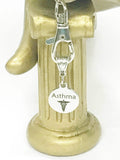 Asthma Medical ID Awareness Keychain, Asthma Keychain, Asthma Condition Awareness, Medical Notification Keychain, Asthma Keychain Gift