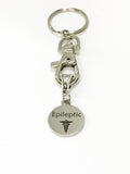 Epileptic Medical ID Awareness Keychain, Epileptic Keychain, Epilepsy Condition Awareness, Medical Notification, Epileptic Keychain Gift