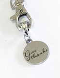 Give Thanks Keychain, Thankful Gift For Her, Thanksgiving Gift, Thankful Gifts, Thankful Keychain, New Car Gift, New House Gift