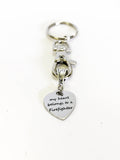 My Heart Belongs To A Firefighter Keychain, Firefighter Girlfriend Gift, Firefighter Wife Gift, I Love A Firefighter, Gift For Her