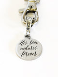 Scripture Keychain Gifts, His Love Endures Forever Keychain, Scripture Gifts, Bible Verse Keychain, Psalms 136 Scripture, Sympathy Gifts
