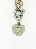 Bible Verse Gifts, Scripture Gifts, Above All Love Each Other Deeply Keychain, 1 Peter 4:8 Bible Verse Keychain Mission Trip Gift For Her