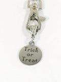 Trick Or Treat Keychain, Halloween Gifts, Halloween Keychain, Trick or Treat Gift, Treat Jewelry, No Tricks Jewelry Gift, New Car Gift