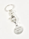 Let Your Light Shine Keychain, Encouragement Gift, Let Your Light Shine Keyring, Keychain Gift, Motivational Keychain, Daughter Gift for Her