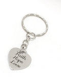 Love Gifts, Faith Hope Love Keychain, Christian Love Gifts, 1 Cor 13 Love Keychain, Christian Valentine Gifts, Faith Hope Love Key Ring Gift