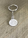 Bible Verse Gifts, Bible Verse Keychain, Scripture Gifts, Be Not Conformed To This World Christian Keychain, Romans 12 2 Bible Verse Charms