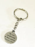 Bible Verse Gifts, Bible Verse Keychain, Scripture Gifts, Be Not Conformed To This World Christian Keychain, Romans 12 2 Bible Verse Charms