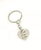 Love Gifts, Faith Hope Love Keychain, Christian Love Gifts, 1 Cor 13 Love Keychain, Christian Valentine Gifts, Faith Hope Love Key Ring Gift