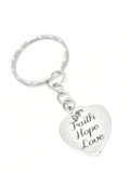 Love Gifts, Faith Hope Love Keychain, Christian Love Gifts, 1 Cor 13 Love Keychain, Christian Valentine Gifts, Faith Hope Love Key Ring Gift