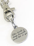 Encouraging Gift, She Took A Deep Breath And Let It Go, Encouraging Keychain, Encouraging Quotes, Divorce Gift, New Beginning Gift For Her