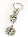 Motivating Keychain, Never Let Success Go To Your Head, Never Let Failure Go To Your Heart, Motivating Gift, Motivating Graduate Keychain