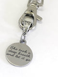 Encouraging Gift, She Took A Deep Breath And Let It Go, Encouraging Keychain, Encouraging Quotes, Divorce Gift, New Beginning Gift For Her