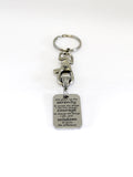 Serenity Prayer Keychain, Serenity Prayer Gift, Serenity Prayer Charm, Recovery Keychain, Recovery Gift, Serenity Courage Wisdom Charm