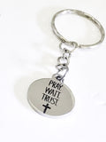 Keychain Gift, Pray Wait Trust Keychain, Motivating Keychain, Graduation Gift, Baptism Gift, Wait On God, Christian Keychain, Christian Gift