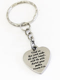 Christian Keychain, Trust In The Lord, He Will Direct Your Paths, Prov 3 5 and 6 Keychain, Christian Gift, Christian Keyring, Daughter Gift