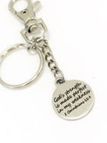 Bible Verse Gifts, God’s Strength Is Made Perfect In My Weakness Keychain, 2 Cor 12 9 Keychain, Sympathy Gift, Bible Verse Keychain Gift