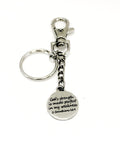 Bible Verse Gifts, God’s Strength Is Made Perfect In My Weakness Keychain, 2 Cor 12 9 Keychain, Sympathy Gift, Bible Verse Keychain Gift