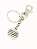 Bible Verse Gifts, God’s Strength Is Made Perfect In My Weakness Keychain, 2 Cor 12 9 Keychain, Sympathy Gift, Bible Verse Keychain Gift