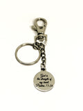 Bible Verse Gifts, God Is The Strength Of My Heart Keychain, Psalm 73 26 Keychain, Scripture Sympathy Gift, Bible Verse Keychain Gift