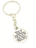 Christian Keychain, When My Heart Is Overwhelmed Keychain, Christian Gift, Keychain Gift, Scripture Keychain, Lead Me To The Rock, Psalm 61