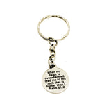 Christian Keychain, When My Heart Is Overwhelmed Keychain, Christian Gift, Keychain Gift, Scripture Keychain, Lead Me To The Rock, Psalm 61