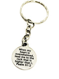 Christian Keychain, When My Heart Is Overwhelmed Keychain, Christian Gift, Keychain Gift, Scripture Keychain, Lead Me To The Rock, Psalm 61