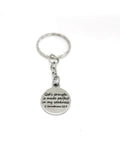 Christian Keychain, Christian Gift, God’s Strength Is Made Perfect In My Strength Keychain, Keychain Gift, Sympathy Gift, Christian Verse,