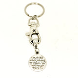 Christian Gift, Christian Keychain, I Am The Light Of The World Keychain, John 8 12 Keychain Gift, Scripture Gift, Christian Quote