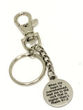 Bible Verse Gifts, When My Heart Is Overwhelmed Keychain, Psalm 61 2 Bible Verse Keychain, Sympathy Gift, Bible Verse Keychain Gift