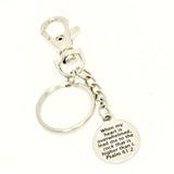 Bible Verse Gifts, When My Heart Is Overwhelmed Keychain, Psalm 61 2 Bible Verse Keychain, Sympathy Gift, Bible Verse Keychain Gift