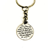 Christian Keychain, I Know The Plans I Have For You Keychain, Jer 29 11 Keychain, Christian Sympathy Gift, Bible Verse Gift, Scripture Gift