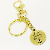 Hope Keychain, Hope Anchors The Soul Keychain, Hope Gift, Encouraging Gift, Keep Hoping, Christian Gift, Gold Keychain, Sympathy Gift