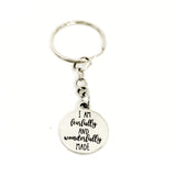 Christian Gift, Christian Keychain, I Am Fearfully And Wonderfully Made Keychain, Daughter Gift, Christian Charm, Religious Gift, New Car
