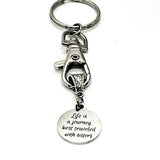 Keychain Gift, Life Is A Journey Best Traveled With Sisters Keychain, Sister Gift, Sorority Sister Keychain, Gift For Her, Stepsister Gift