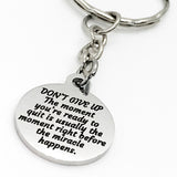 Encouraging Gift, Don’t Give Up Keychain, Encouraging Keychain, Motivating Gift, Encouraging Success, Daughter Gift, Son Gift, Miracles Gift