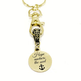 Christian Keychain, Hope Anchors The Soul Keychain, Christian Charm Keychain, Christian Gift For Her, Religious Gifts, Christian Hope
