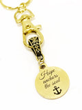 Christian Keychain, Hope Anchors The Soul Keychain, Christian Charm Keychain, Christian Gift For Her, Religious Gifts, Christian Hope