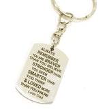 Gift From Dad, Always Remember, Braver Stronger Smarter Loved, Love Dad, Keychain Gift, Son Gift, Daughter Gift, New Car Gift,