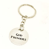 Christian Gift, Christian Keychain, God Provides Keychain, God Provides Charm, Christian Charm, Religious Gift, Religious Keychain
