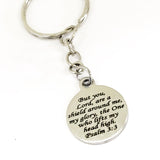 Christian Gift, Christian Keychain, The Lord Is My Shield Keychain, Psalm 3 3 Keychain, Daughter Gift, Christian Charm, Religious Gift