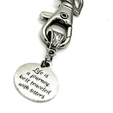 Keychain Gift, Life Is A Journey Best Traveled With Sisters Keychain, Sister Gift, Sorority Sister Keychain, Gift For Her, Stepsister Gift