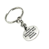 Motivating Keychain, Stay Committed, Results Are Never Instant Keychain, Motivating Quote, Encouraging Keychain, Weight Loss Gift