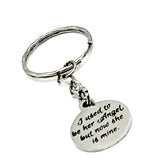 Memorial Keychain, I Used To Be Her Angel But Now She Is Mine Keychain, Remembering Mom, Charm Keychain, Remembering Grandma, Memorial Gift