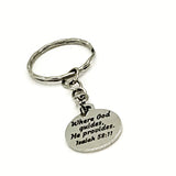 Scripture Keychain, Where God Guides He Provides Keychain, Isaiah 58 11 Keychain, Scripture Charm, Scripture Verse, Bible Verse Quote