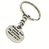 Scripture Keychain, Where God Guides He Provides Keychain, Isaiah 58 11 Keychain, Scripture Charm, Scripture Verse, Bible Verse Quote